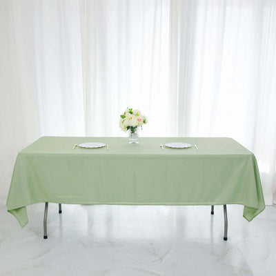 Polyester Rectangle Tablecloth 60"x126" Sage Green - Durable & Wrinkle-Resistant Table Cover