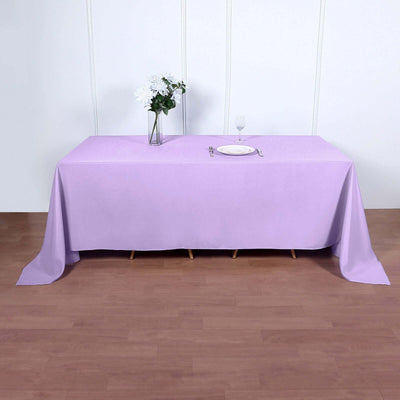 Polyester Rectangle Tablecloth 90"x132" Lavender Lilac with Seamless Finish