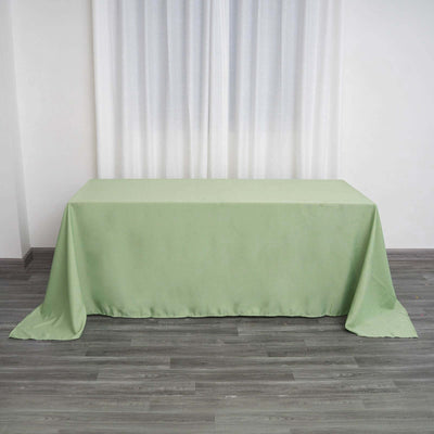 Polyester Rectangle Tablecloth 90"x132" Sage Green with Seamless Finish