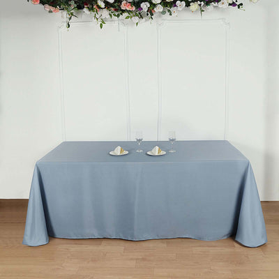 Polyester Rectangle Tablecloth 90"x156" Dusty Blue with Seamless Finish