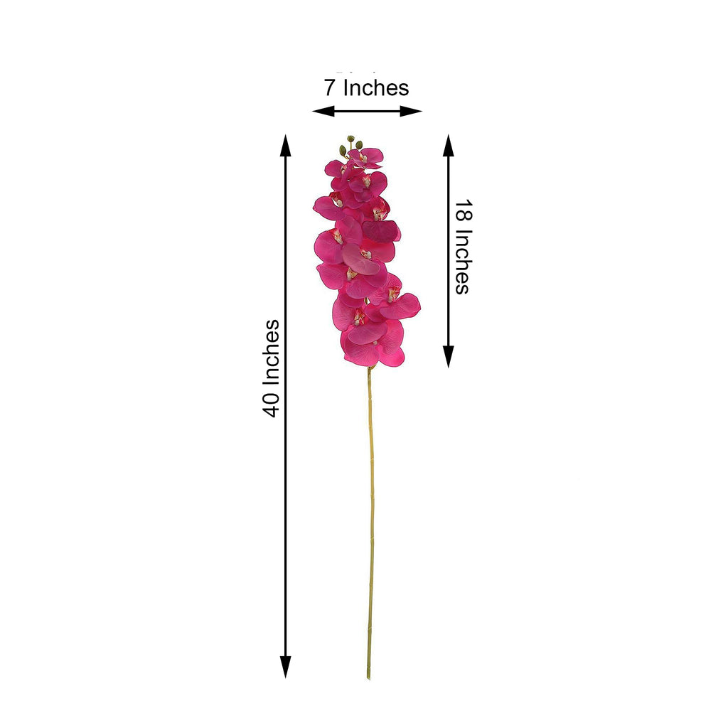 40 Tall Fuchsia Silk Orchid Stems 6508