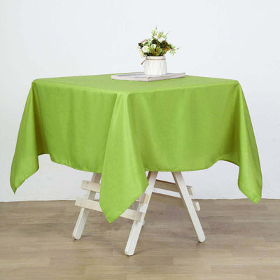 Polyester Square Tablecloth 54"x54" Apple Green - Wrinkle-Resistant Table Cover