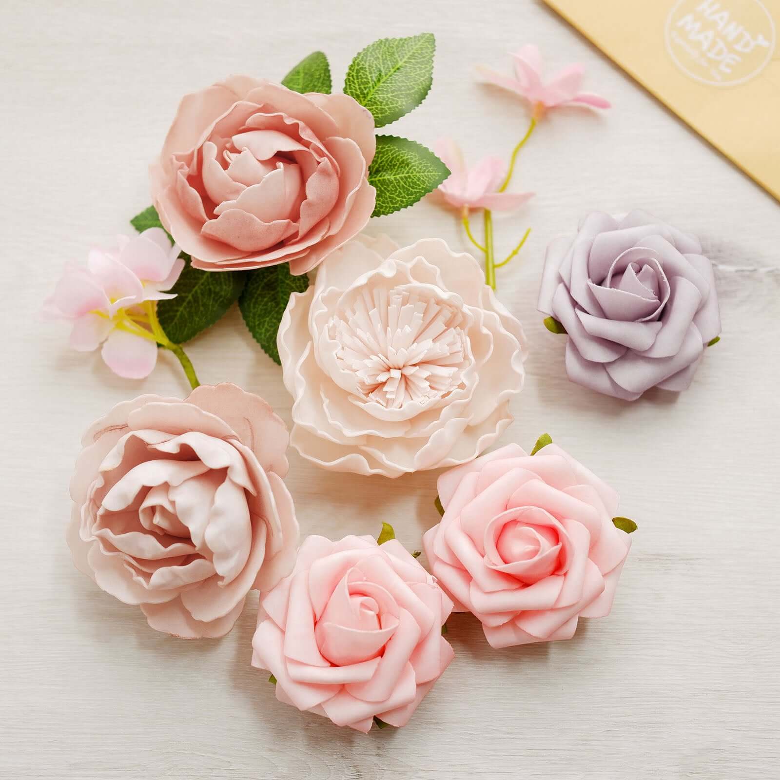 26-Pcs Artificial Rose Peony Silk Flower Box | eFavormart