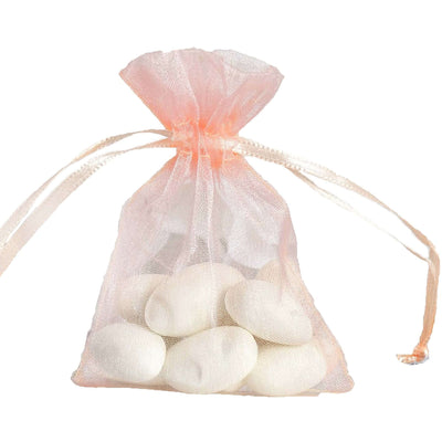 10 Pack Blush Organza Drawstring Wedding Party Favor Gift Bags 3"x4"