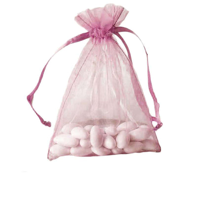 10 Pack Pink Organza Drawstring Wedding Party Favor Gift Bags 5"x7"