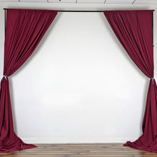 Burgundy Scuba Polyester Backdrop Drape Curtains, Inherently Flame Resistant Event Divider Panels