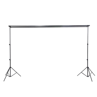 Metal Triple Crossbar Adjustable Pipe and Drape Kit, Photography Backdrop Stand 8ftX10ft