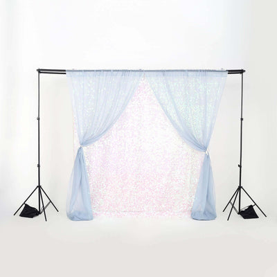Metal Triple Crossbar Adjustable Pipe and Drape Kit, Photography Backdrop Stand 8ftX10ft
