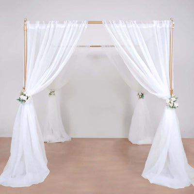 Gold Metal DIY Photography Backdrop Stand, Wedding Arch Canopy Tent 10ft 4-Post