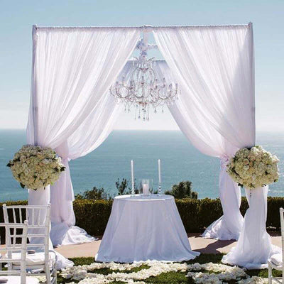 4-Post DIY Photography Backdrop Stand, Wedding Arch Canopy Tent 10ft