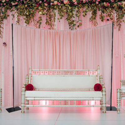 Triple Base DIY Heavy Duty Curved Photography Backdrop Stand 11ftx13ft