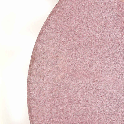 Rose Gold Metallic Shimmer Tinsel Spandex Party Photo Backdrop, 2-Sided Round Wedding Arch Cover 7.5ft