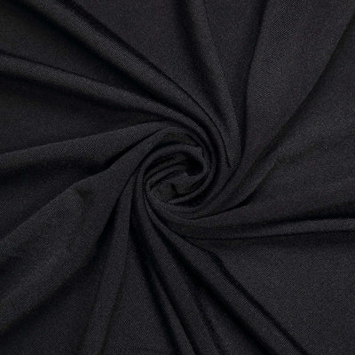 Black Round Spandex Fit Wedding Backdrop Stand Cover 7.5ft