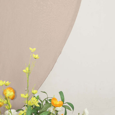 Nude Round Spandex Fit Wedding Backdrop Stand Cover 7.5ft