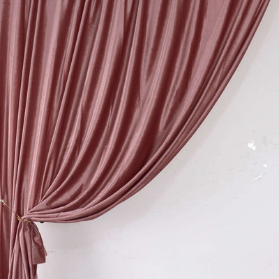 Crushed Velvet Backdrop Curtain – Dusty Rose 8ft x 8ft Event Drape with Rod Pocket, Privacy Panel for Photo Booths & Events