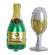 Champagne bottle & glass