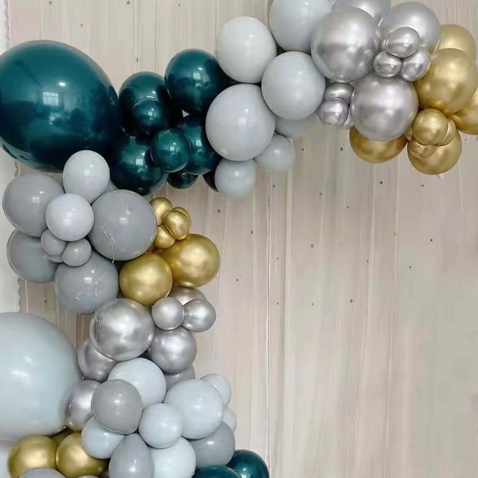 101-pack Green & Gold Balloon Arch Kit 