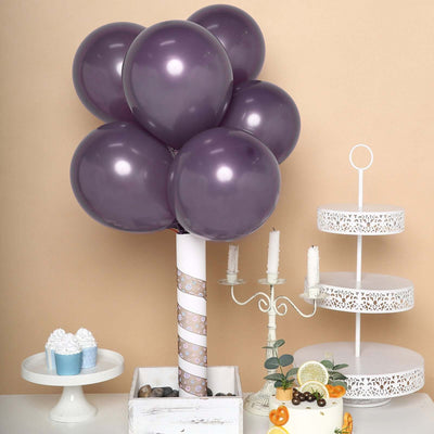 25 Pack Matte Pastel Violet Amethyst Helium/Air Latex Balloons 10"