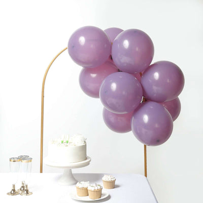 25 Pack Matte Pastel Violet Amethyst Helium/Air Latex Party Balloons 12"