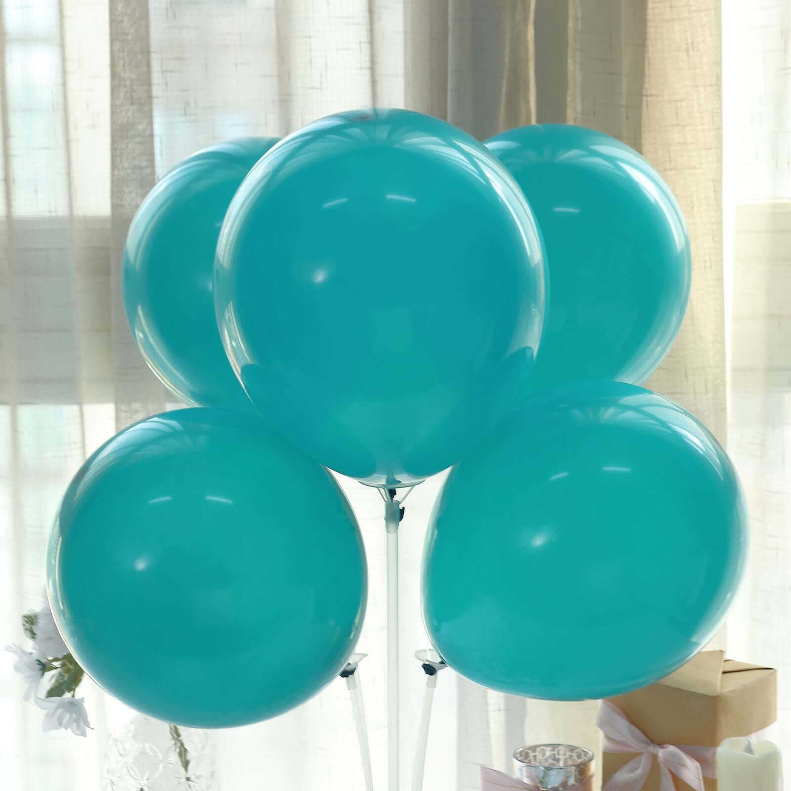 Matte Pastel Peacock Teal Latex Balloons