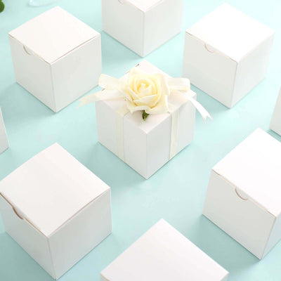 100 Pack Easy DIY White Party Or Shower Favor Candy Gift Boxes 3"