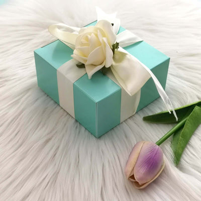 100 Pack Turquoise Cake Cupcake Party Favor Gift Boxes, DIY 4"x4"x2"
