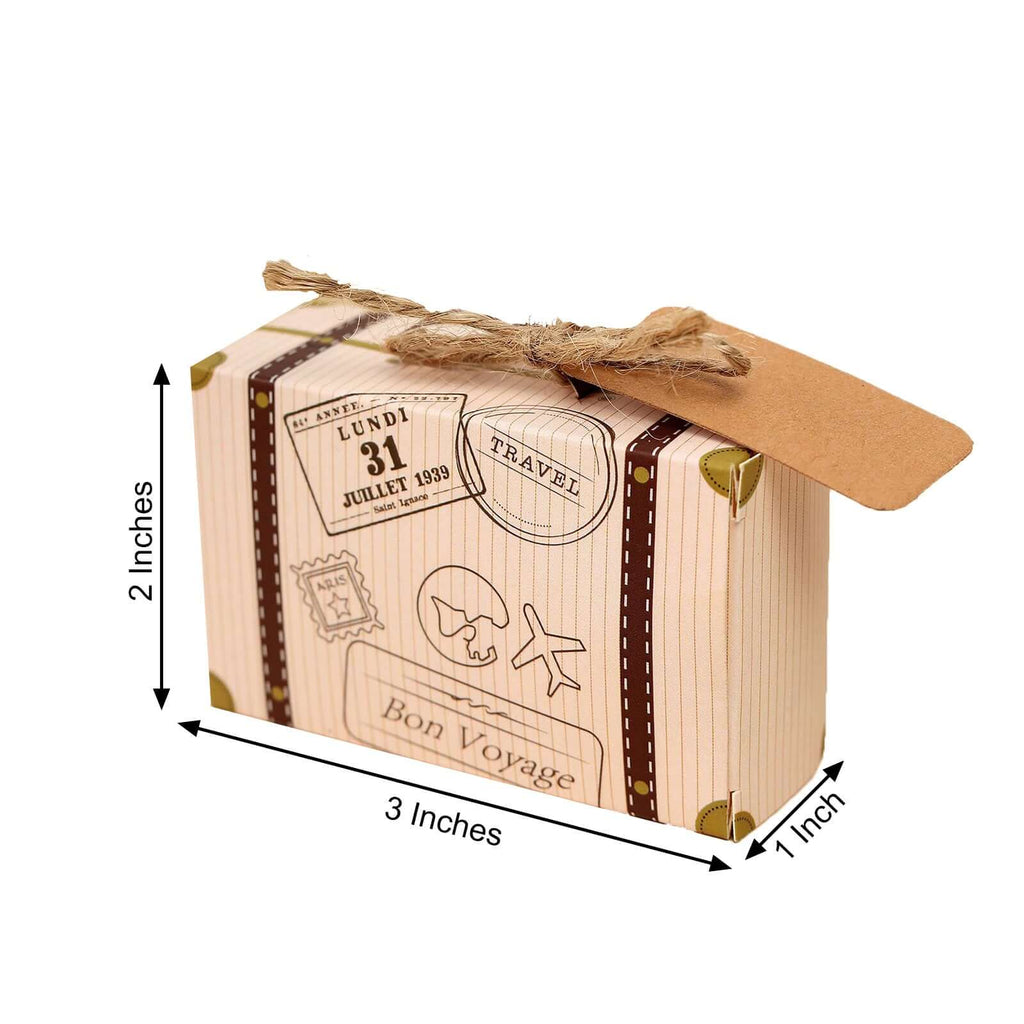 24-Pack Vintage Airplane Suitcase Candy Box | eFavormart.com