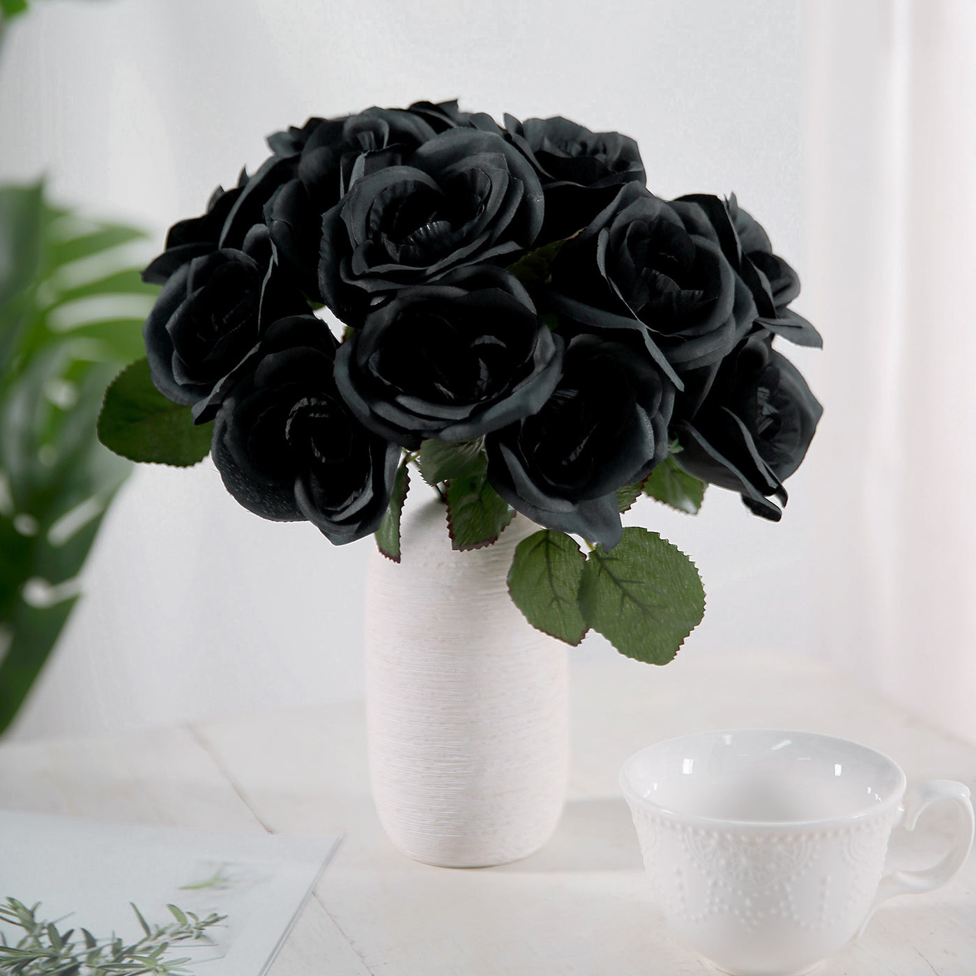 12 Black Velvet-like Rose Bouquet | eFavormart.com