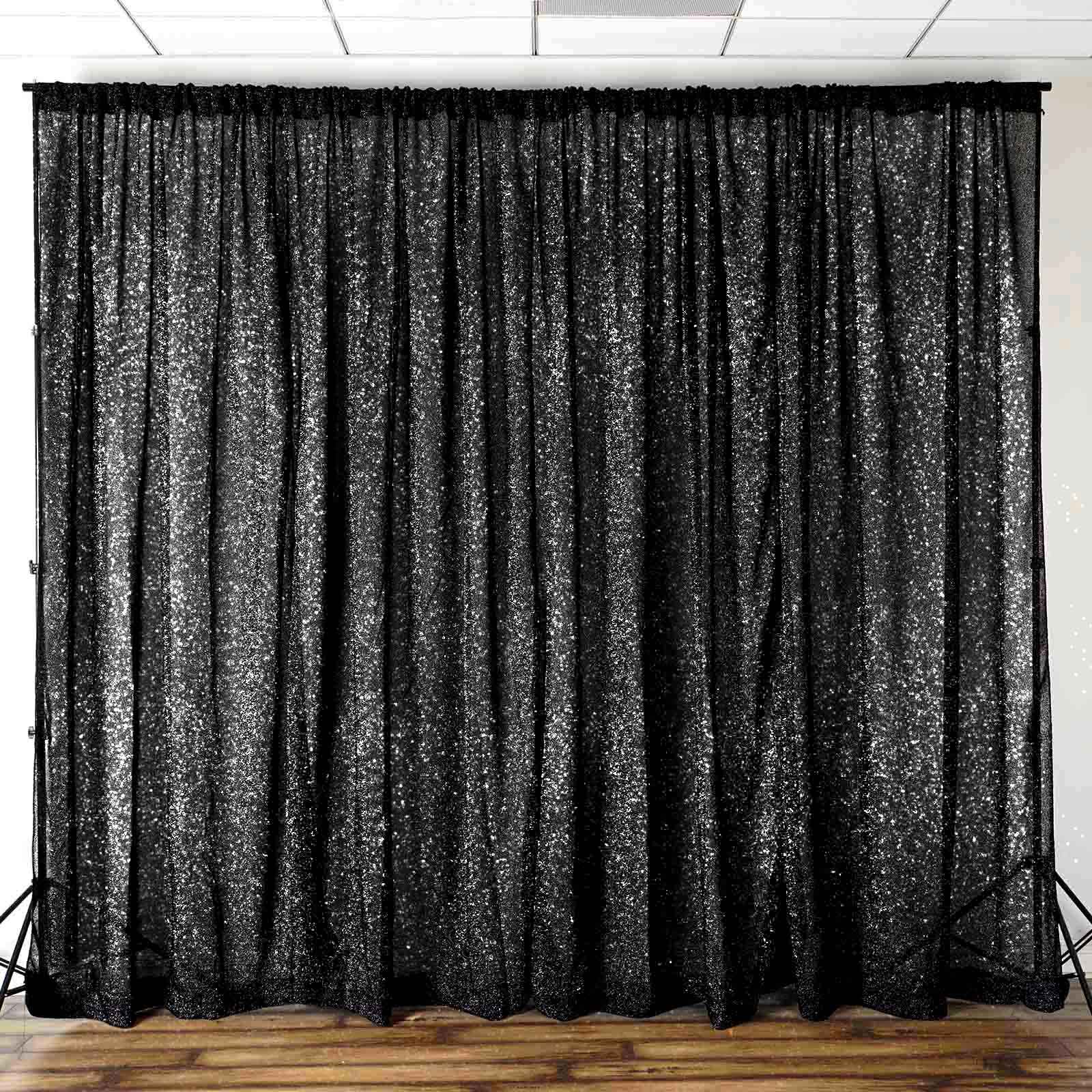 Efavormart 20ft x 10ft Black Spandex Party Wedding Backdrop Photography Background Fabric Photo Booth Backdrop Studio Background