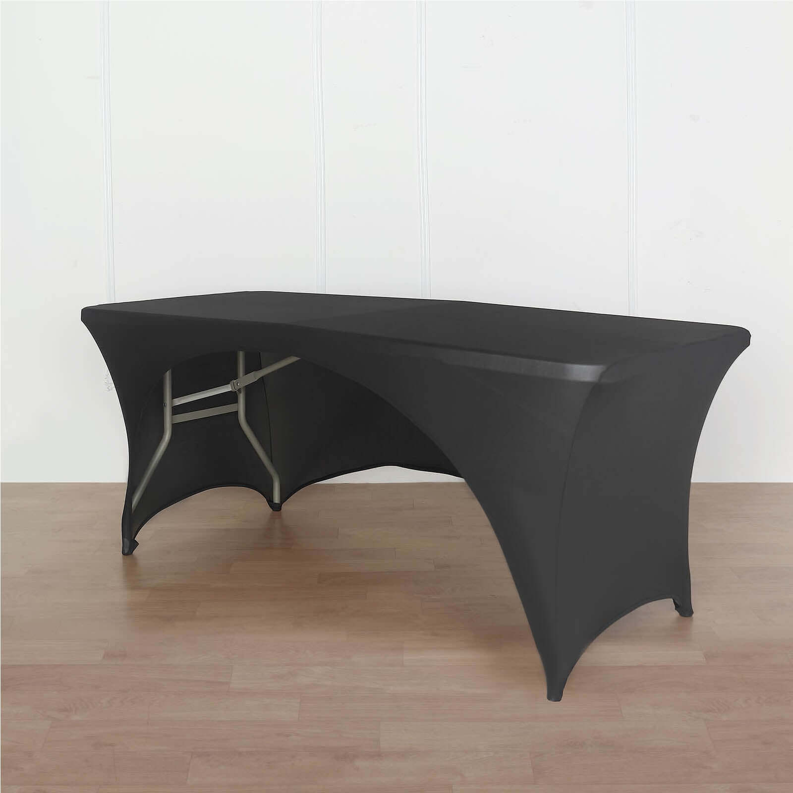 6ft Black Spandex Table Cover | EFavormart.com