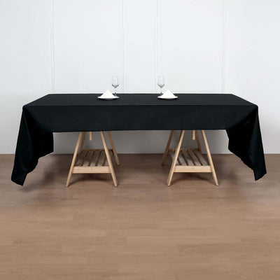 Polyester Rectangle Tablecloth 50"x120" Black - Durable and Easy-to-Clean Table Cover