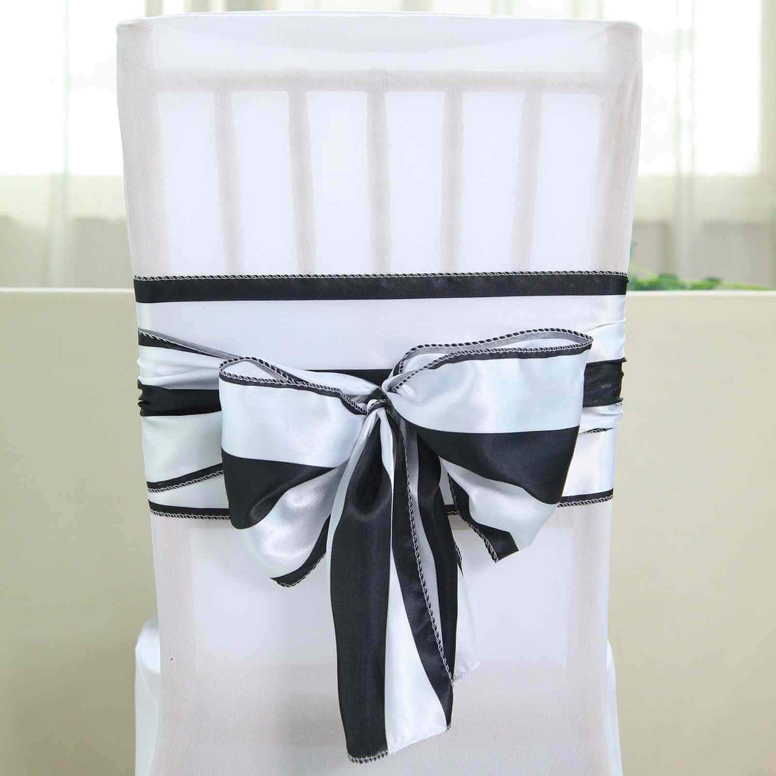 Black best sale chair sashes