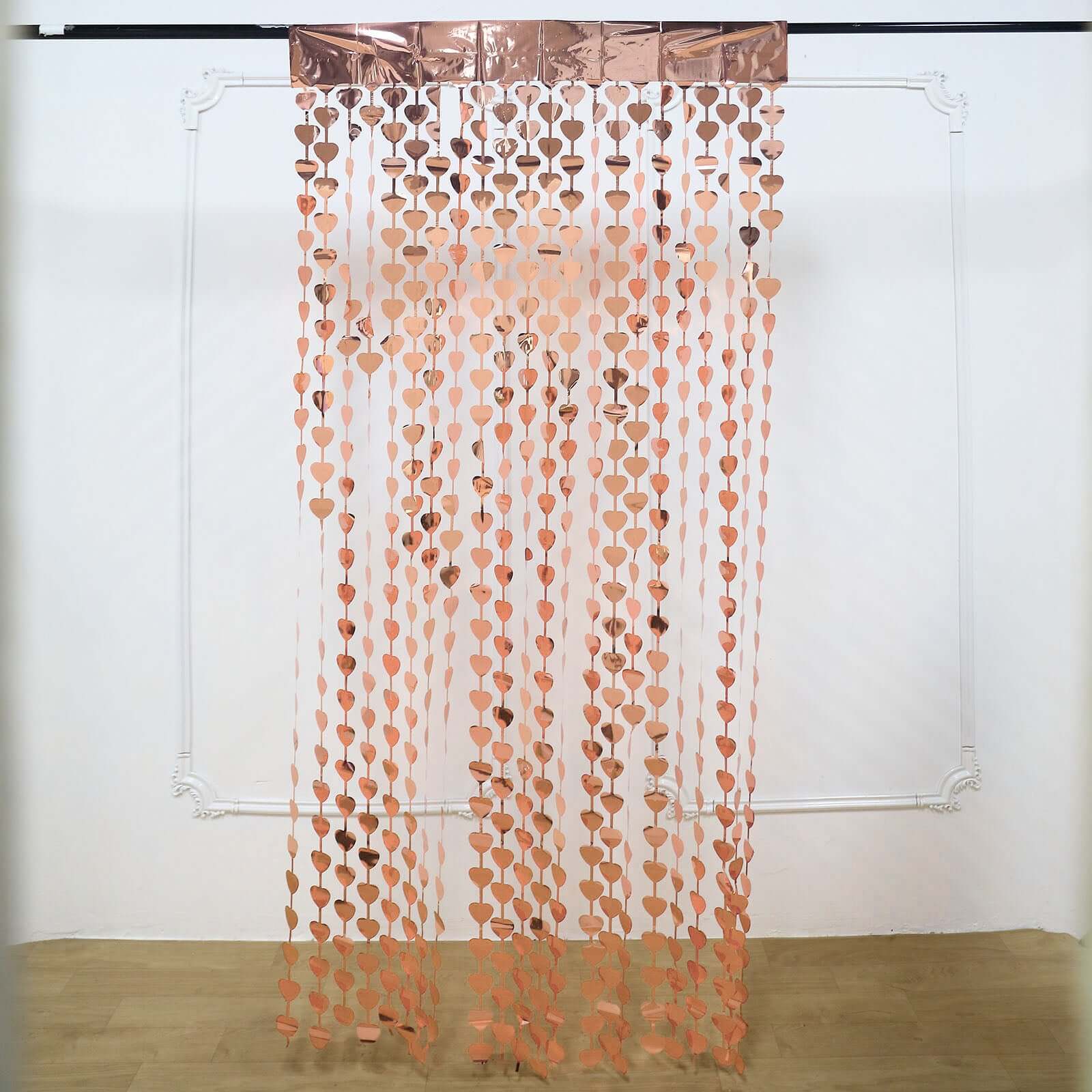 Rose Gold Foil Fringe Curtain Party Backdrop