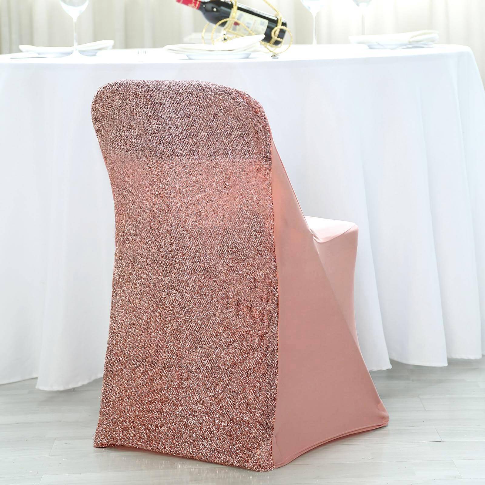 Gold Lifetime Folding Spandex Chair Covers, Stretch Lycra Lifetime