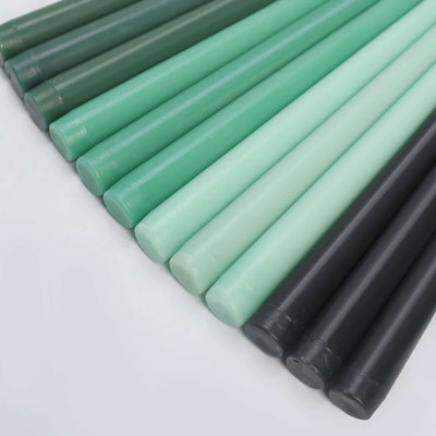 12-Pack Taper Candles 10" Premium Wax Design Mixed Green - Unscented Candles for Sophisticated Decor