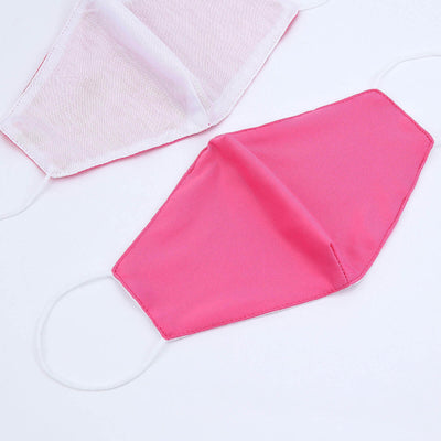 5 Pack Fuchsia Ultra Soft 100% Organic Cotton Face Masks, Reusable Fabric Masks With Soft Ear Loops 2 Ply