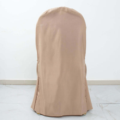 Polyester Banquet Chair Cover Nude - Reusable Stain-Resistant Slipcover