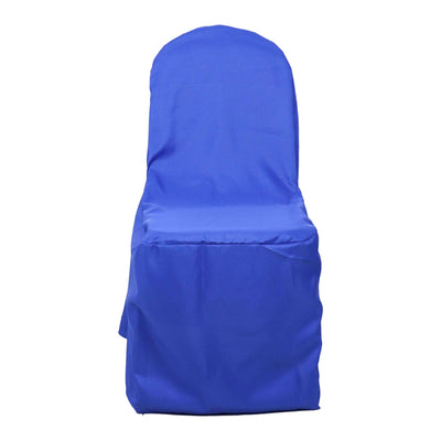 Polyester Banquet Chair Cover Royal Blue - Reusable Stain-Resistant Slipcover