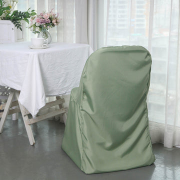 Enhance Any Occasion with the Dusty Sage Green Chair Cover