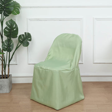 Invest in Style and Elegance with the Sage Green Polyester Folding Chair Cover