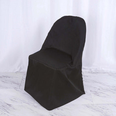 Polyester Folding Chair Cover Black - Reusable & Stain Resistant Slip On Cover