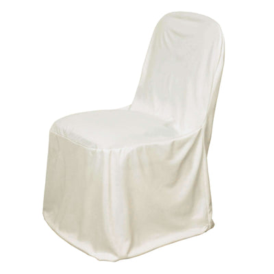 Scuba Stretch Banquet Chair Cover Ivory - Wrinkle Free & Durable Slim Fit Slipcover