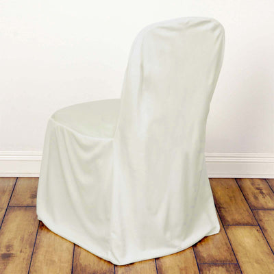 Scuba Stretch Banquet Chair Cover Ivory - Wrinkle Free & Durable Slim Fit Slipcover