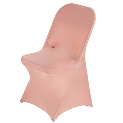 Stretch Spandex Folding Chair Cover Dusty Rose - Durable 160GSM Fitted Slipcover