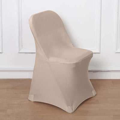Stretch Spandex Folding Chair Cover Nude - Durable 160GSM Fitted Slipcover