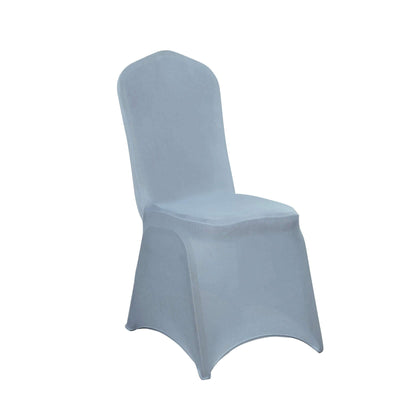 Spandex Stretch Fitted Banquet Chair Cover 160GSM Dusty Blue - Durable Slip-On Slipcover
