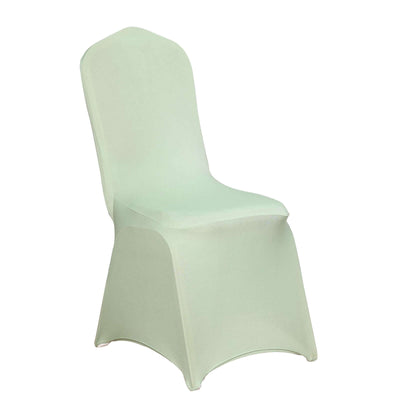Spandex Stretch Fitted Banquet Chair Cover 160GSM Sage Green - Durable Slip-On Slipcover