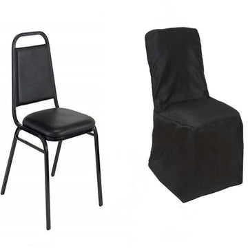 The Black Polyester Square Top Banquet Chair Cover: A Must-Have for Every Event