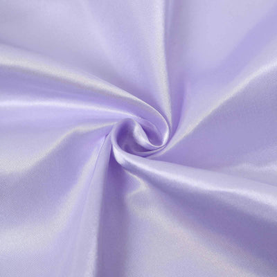 Satin Self-Tie Universal Chair Cover Lavender Lilac - Reusable Slip-On Slipcover for Folding, Dining, Banquet & Standard Size Chairs