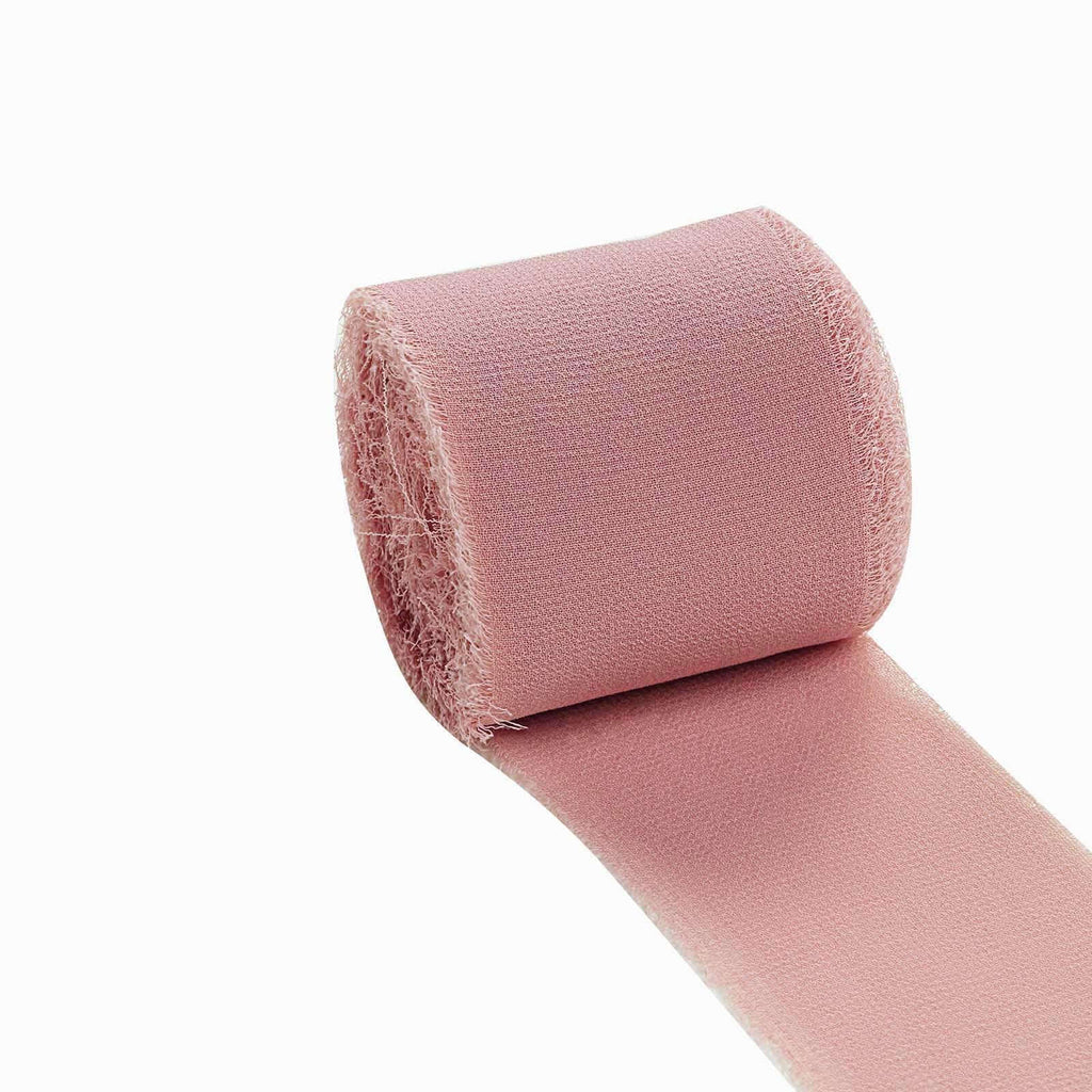 Dusty Rose Silk Chiffon Ribbon Roll | eFavormart.com